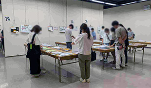 社会科作品展の様子（中学校の部）